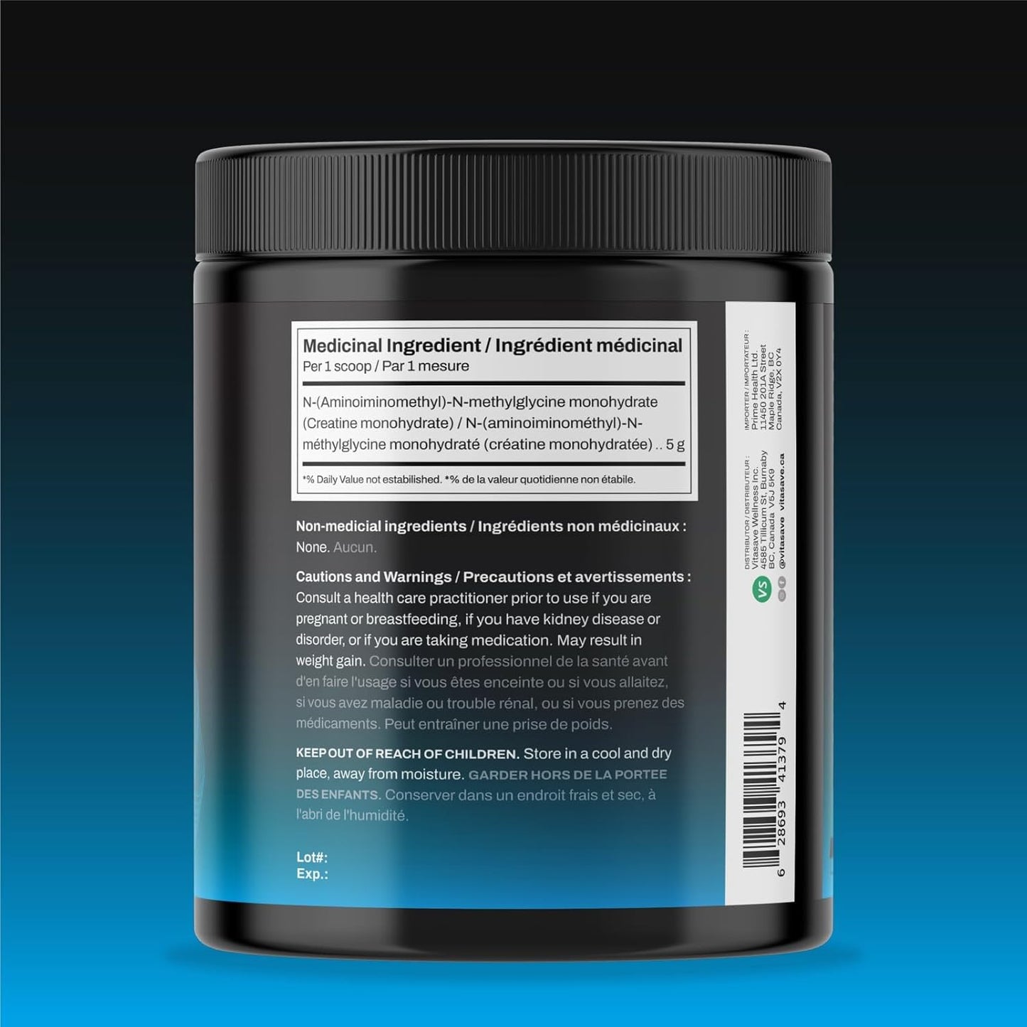 Micronized Creatine Monohydrate Powder – 100% Pure Creatine for Muscle Growth, Strength & Performance – Fast-Absorbing, Ultra-Fine & Unflavored – Vegan – 200 Servings (1000g, Made in Canada)