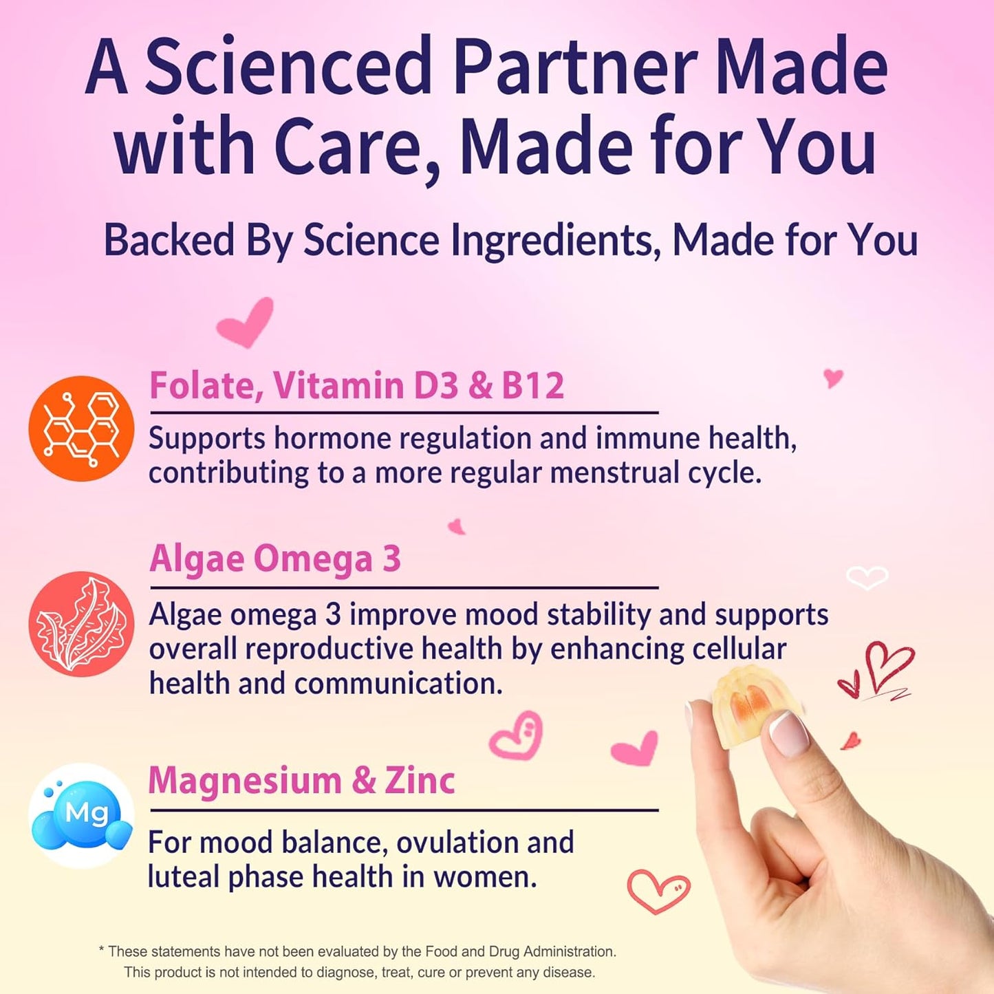 2 Pack Myo-Inositol & D-Chiro Inositol, Hormone Balance for Women | Sugar Free Inositol Gummies w/Omega 3, MTHF Folate, Vitamin D3, B12, Magnesium & Zinc for Ovarian Health, Ideal 40:1 Ratio, Vegan