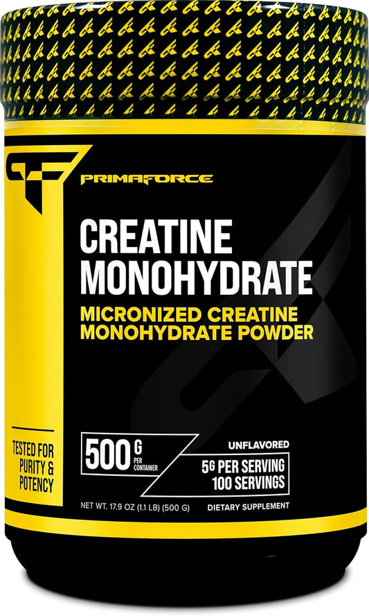 Primaforce Micronized Creatine Monohydrate Powder 500 Grams (1.1 Pounds)