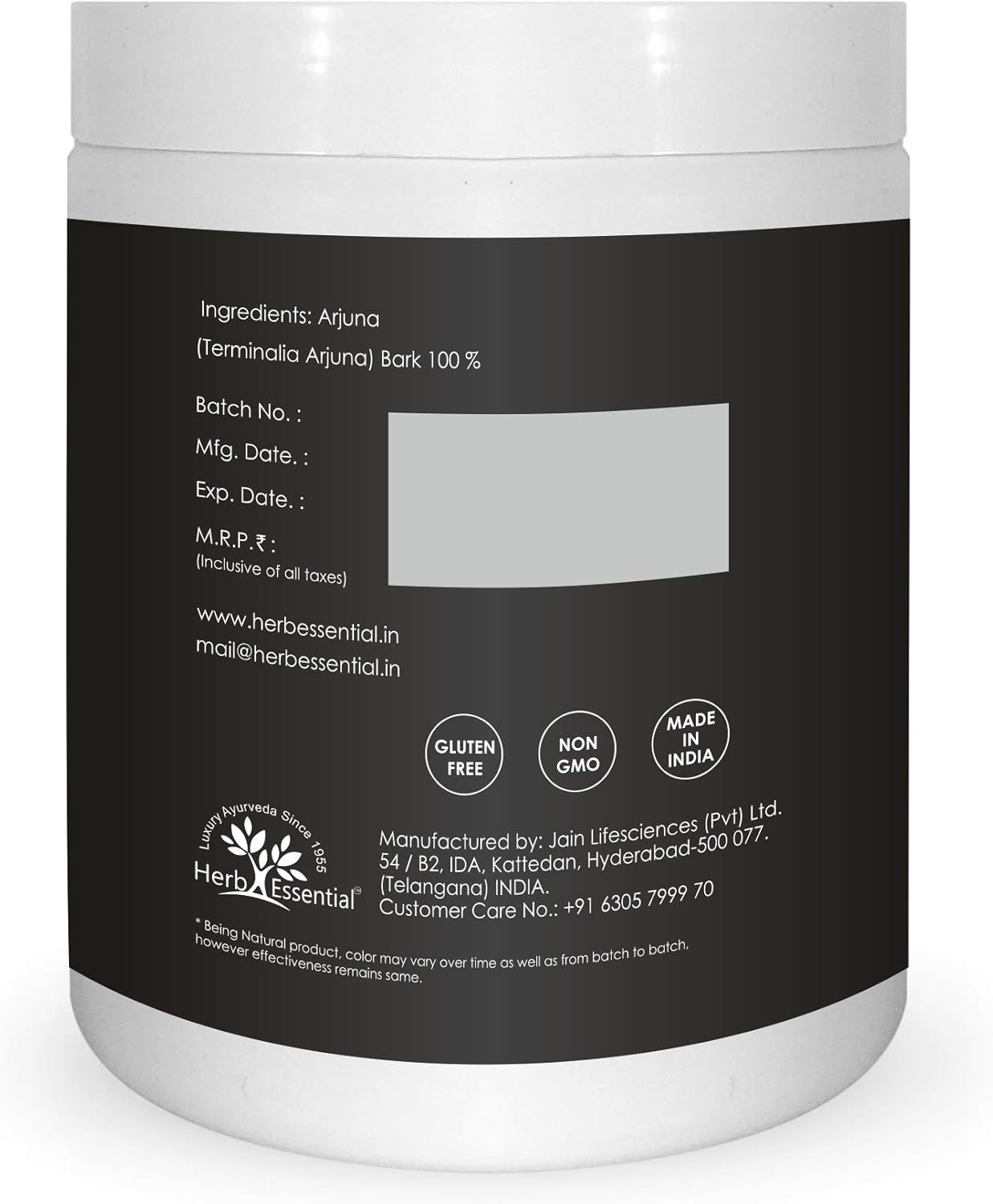 14.10 Ounce Arjuna Powder, Terminalia Arjuna Bark Supplement, Polvo de corteza de Arjuna, No Preservatives, Vegan and GMP Certified- 14.10 Ounce (400g Pack of 1)