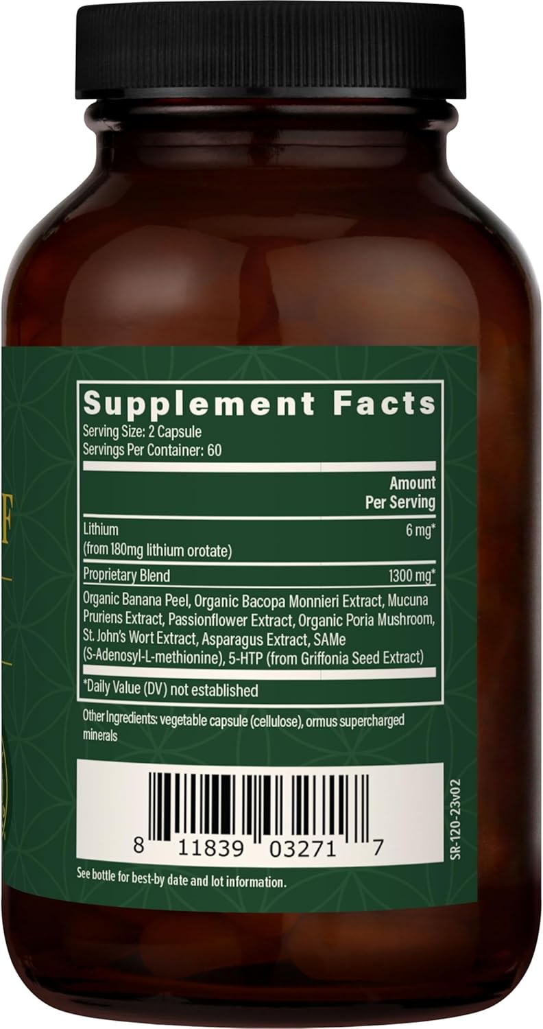 Global Healing Center - Stress Relief Supplement with Lithium Orotate - Advanced Calm Support Helps Ease Stress and Improve Function - Lithium Supplements - (120 Capsules)