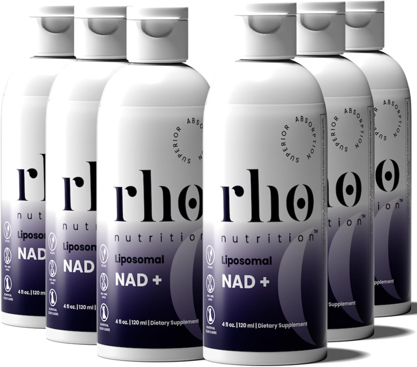 Liposomal NAD+ – Liquid Supplement Designed to Help Support Absorption – Active Form of NAD+ Helps Support Normal Cellular Health, Healthy Aging, Energy Metabolism & Vitality – 6 Pack