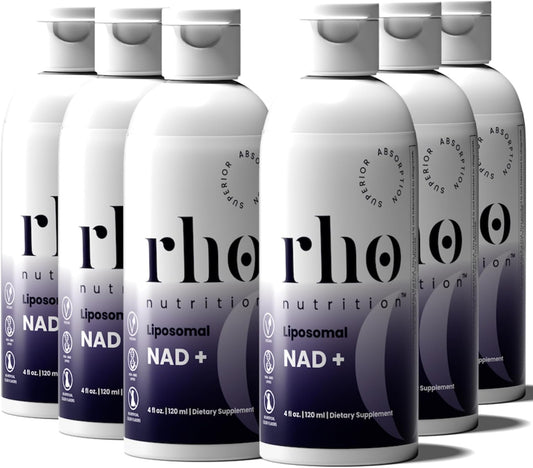 Liposomal NAD+ – Liquid Supplement Designed to Help Support Absorption – Active Form of NAD+ Helps Support Normal Cellular Health, Healthy Aging, Energy Metabolism & Vitality – 6 Pack