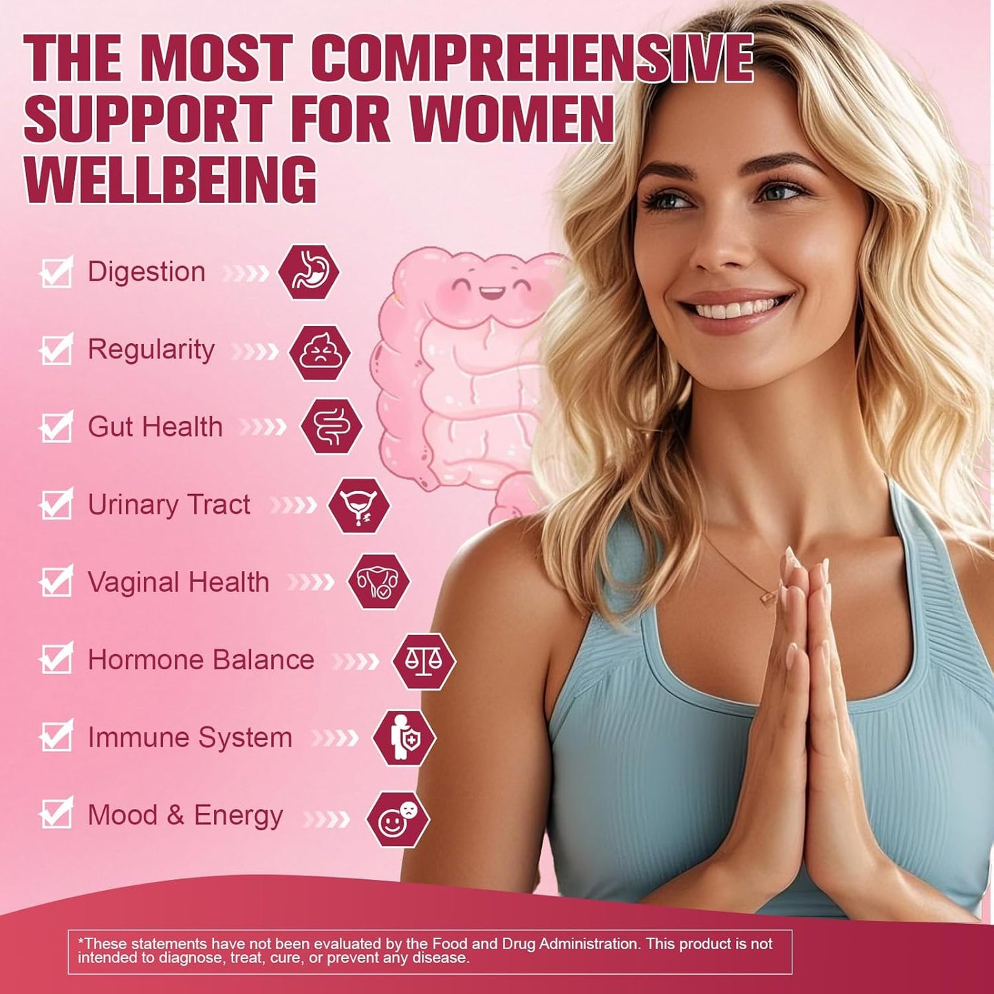 (2 Packs) Probiotics for Women, 120 Billion Women Probiotic, Digestive Enzymes & Prebiotics, with Akkermansia, Cranberry, D-Mannose, for Gut, Urinary, Immune, PH Balance, 240 Vegan Capules