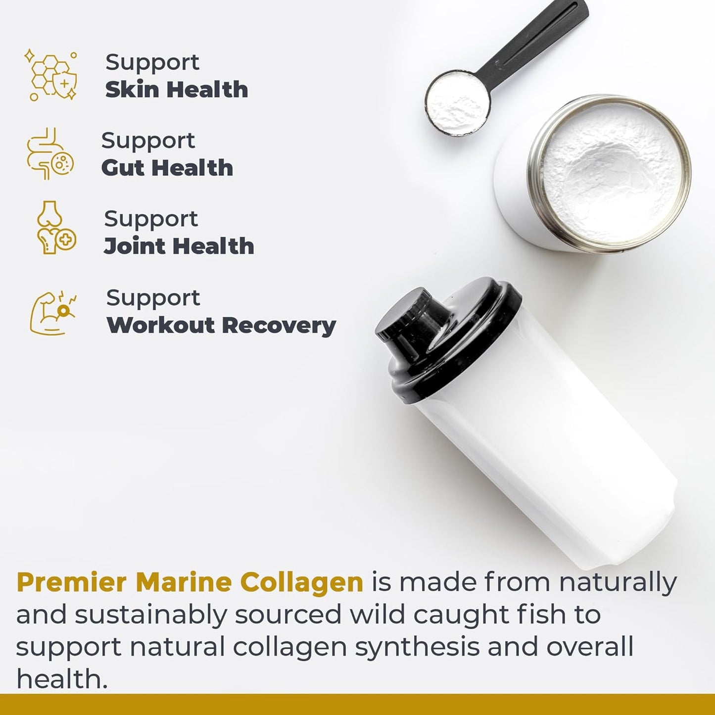 Premier Research Labs Marine Collagen - Marine Collagen Peptides, Hydrolyzed Marine Collagen Powder, Fish Collagen for Women and Men, 5g Collagen Per Serving for Skin, Joint, and Gut Health - 7 Oz