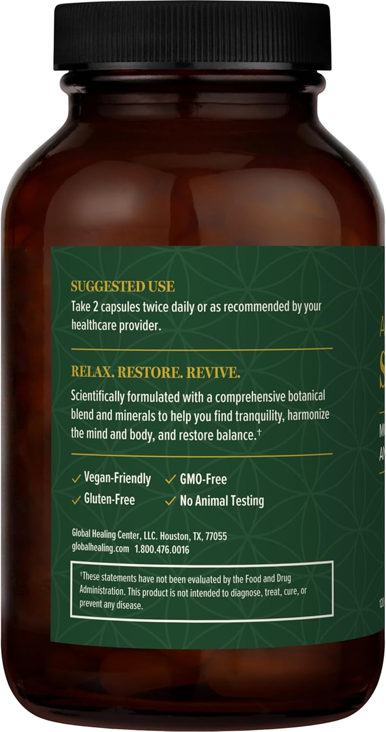 Global Healing Center - Stress Relief Supplement with Lithium Orotate - Advanced Calm Support Helps Ease Stress and Improve Function - Lithium Supplements - (120 Capsules)