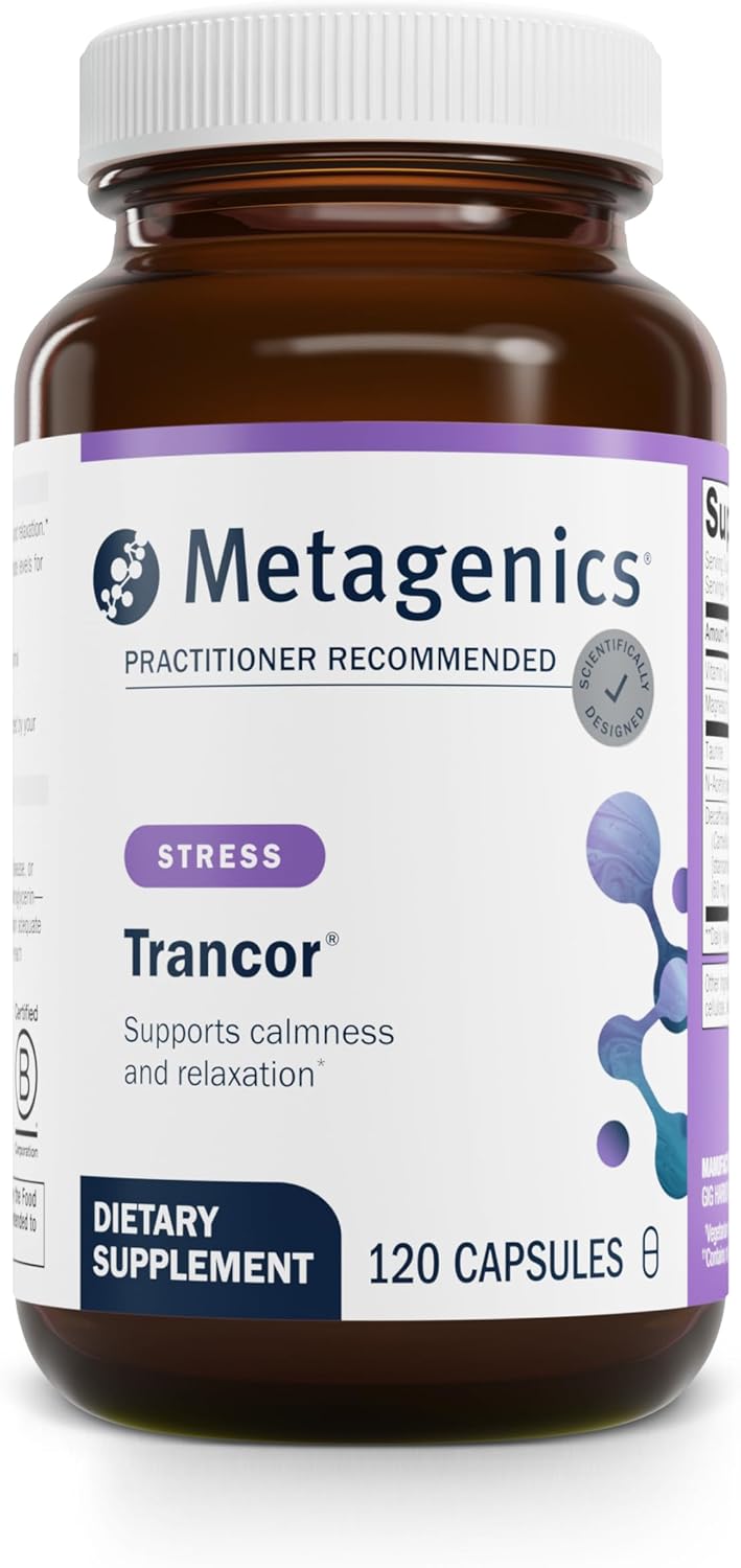 Metagenics Trancor, Glutamate & GABA Balance Supplement with NAC and Taurine to Help Promote Calmness - 120 Capsules, 60 Servings