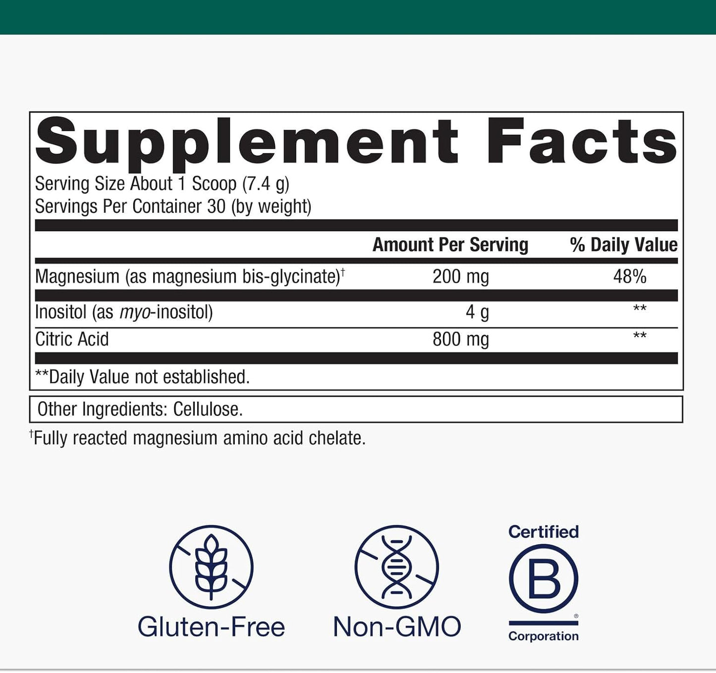 Metagenics Myo-Inositol Plus - Magnesium Supplement for Neuro Health* - with Myo-Inositol, Citric Acid & Magnesium - Supplements for Nervous System & Brain Function* - 7.8 Oz - 30 Servings