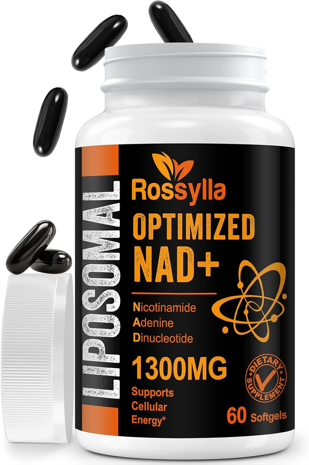 1300 MG Liposomal NAD+ Supplement | Highest Absorption | Purest NAD Supplemet to Boost NAD+ Effetively | Boosting NAD+ Supplement for Aging Defese, Cellular Energy, Longevity | 60 Count