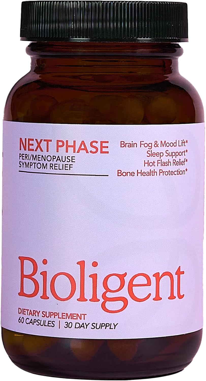 Menopause Support Supplement for Women, Hot Flash, Sleep, Mood & Focus Support, Hormone-Free with Maca, Ginseng, Chamomile & Saffron, Non-GMO, 60 Capsules, 30 Day Supply