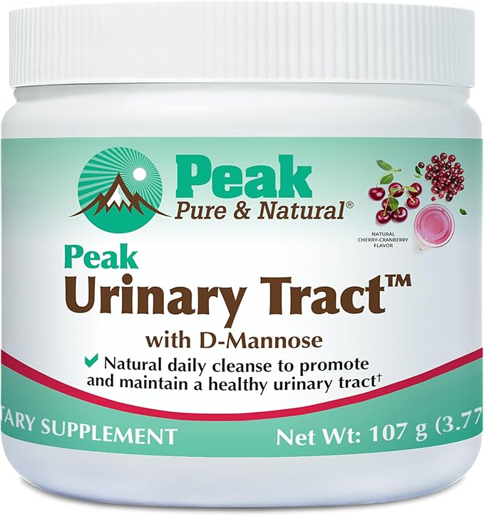 Peak Urinary Tract Supplement Powder - Cranberry and D-Mannose Powder with Juniper Berries and Probiotics for Urinary Tract Health, Ph Balance, UTI Defense - Vegan, Gluten Free (30 Day Supply)