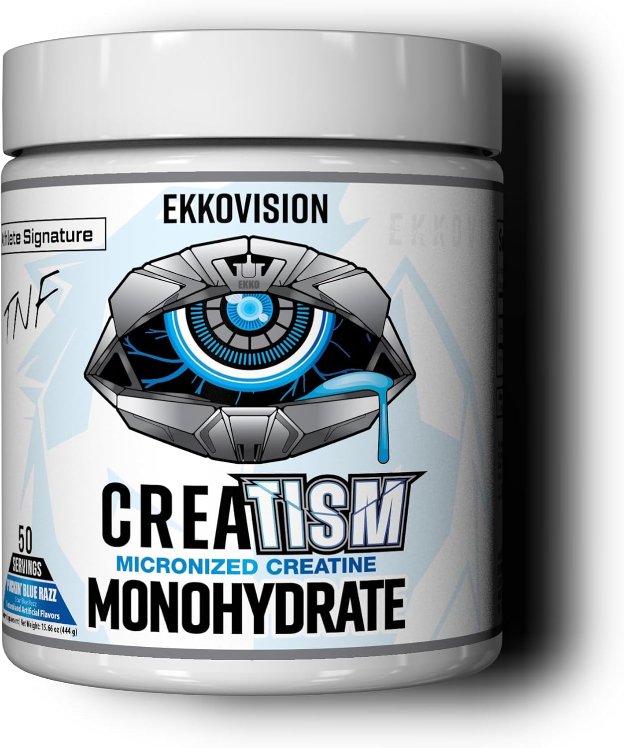 Creatine Monohydrate Powder, Micronized, Puckin' Blue Razz, Pre Workout & Post Workout Supplement for Men & Women, Energy Support, Easy to Mix in Shakes, Smoothies & Beverages, 50 Servings