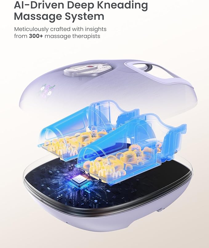 RENPHO Foot Massager Machine with Heat [2026 Upgraded], Shiatsu Foot Massager for Plantar Fasciitis, Valentines Day Gifts for Her Him, Cordless Control, Best Gifts for Women/Mom/Wife, Purple