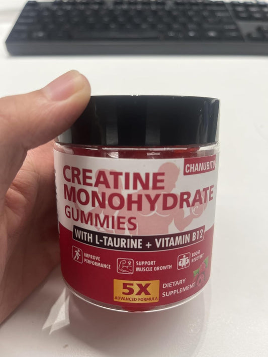 60Count Creatine Monohydrate Gummies for Men & Women, Raspberry Flavor Creatine Gummies, The Optimal Choice for Fitness, Sports, and Physical Training