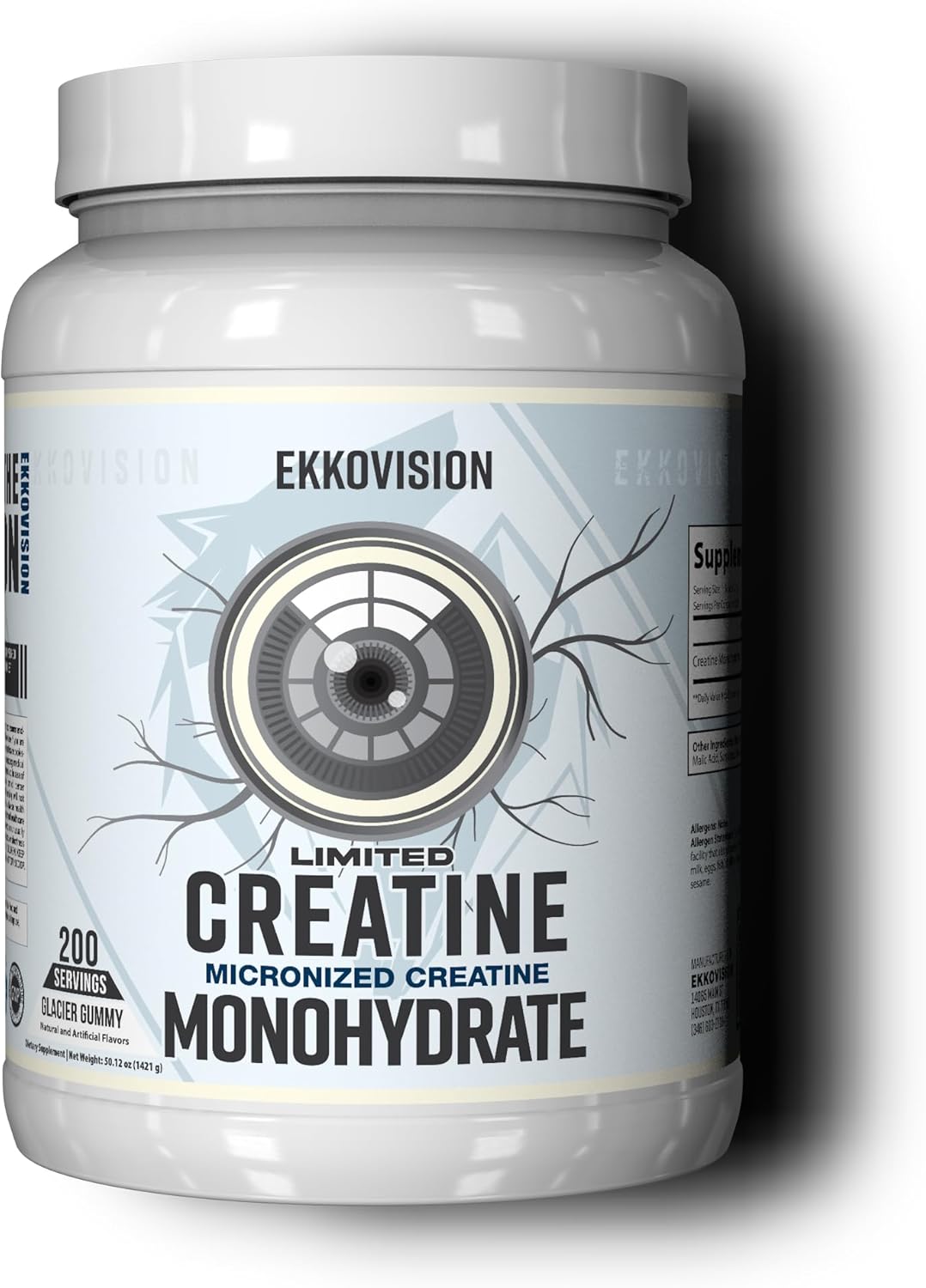 Creatine Monohydrate Powder, Micronized, Glacier Gummy, Pre Workout & Post Workout Supplement for Men & Women, Energy Support, Easy to Mix in Shakes, Smoothies & Beverages, 200 Servings