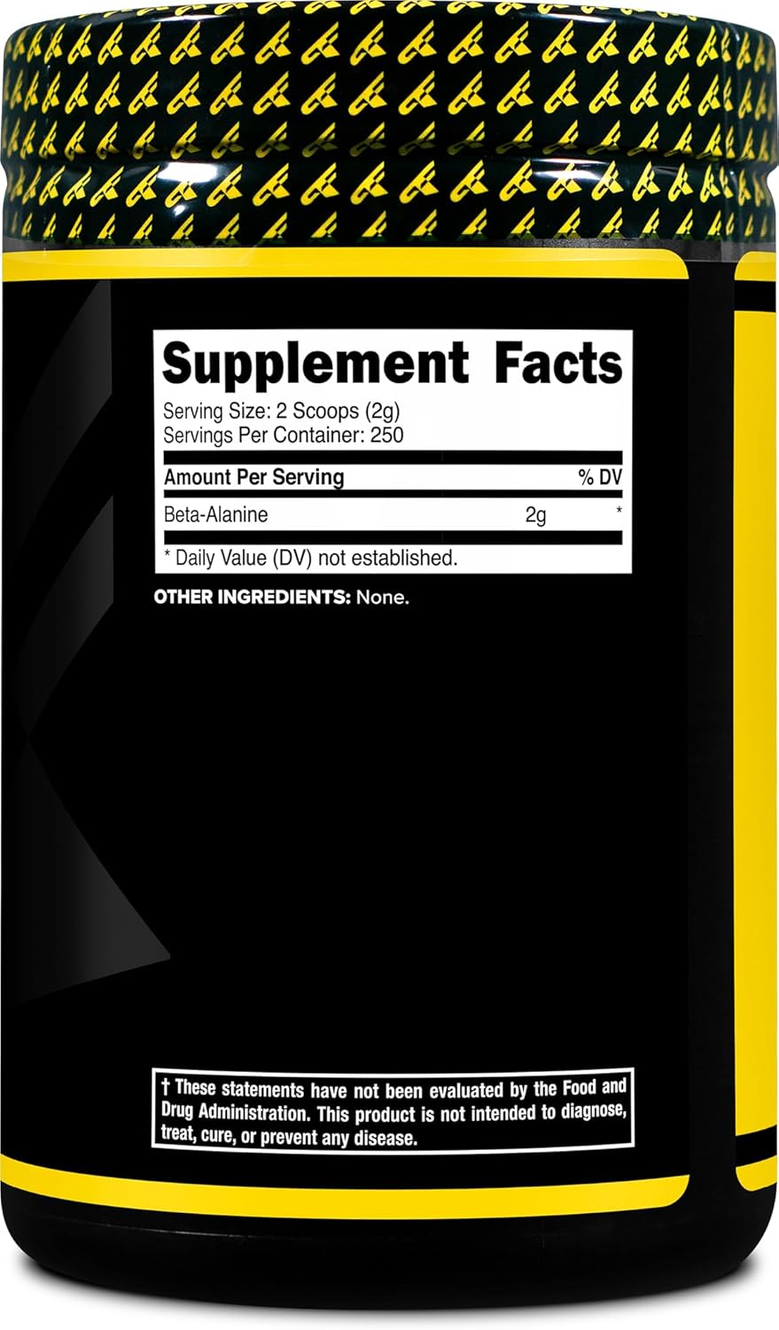 Primaforce Beta Alanine Powder 500 Grams (1.1lbs) Unflavored - Pre Workout and Post Workout Supplement