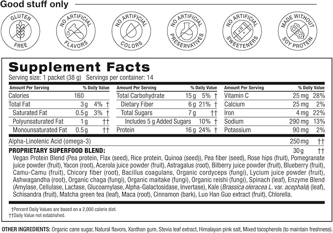 BODi Shakeology Plant-Based Vegan Protein Powder – Gluten-Free Superfood Shake with Vitamins & Minerals – Helps Support Healthy Weight Loss & Gut Health, Vanilla, 14 Individual Packets