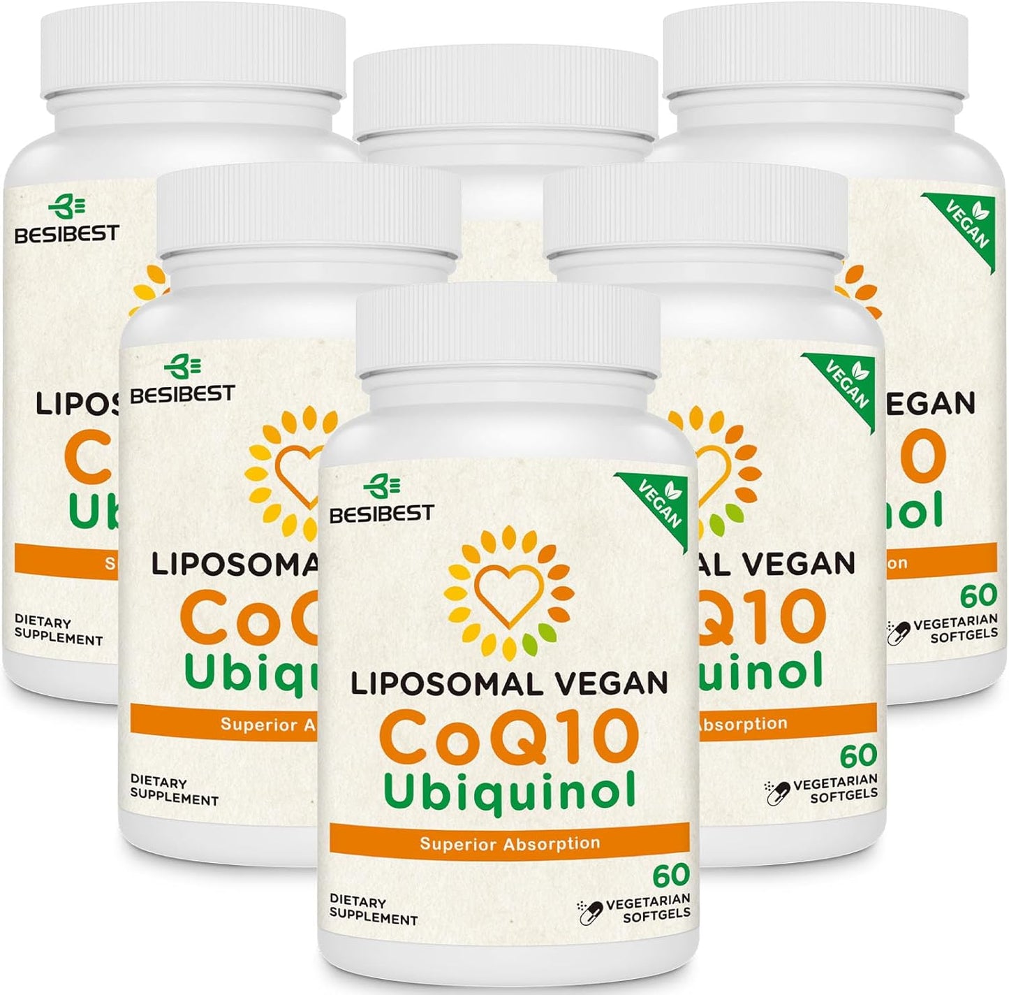 1000mg Liposomal CoQ10 Ubiquinol, 360 Vegan Softgels, High Absorption Ubiquinol CoQ10 Supplement, Active Antioxidant Form of Coenzyme Q10 for Heart Function & Energy Production