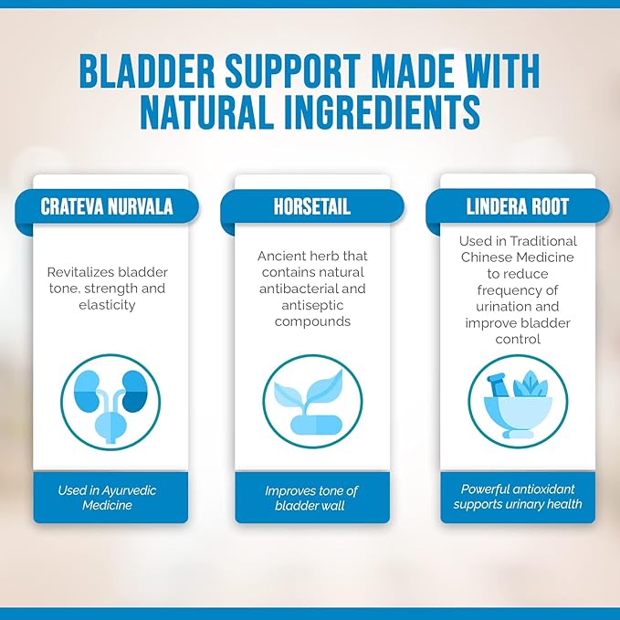 Better Bladder Control Supplement for Women & Men – Bladder Support Supplement to Help Reduce Urinary Leaks, Frequency & Urgency - 60 Count (1 Bottle)