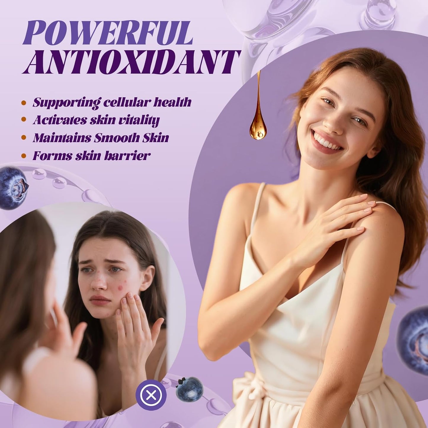 2 Pack Grape Seed Extract Liquid Drops | High Potency 95% Polyphenols Antioxidant Supplement for Skin, Heart & Immune Support | Vegan, Gluten Free | Alcohol-Free & Non-GMO | 4FL