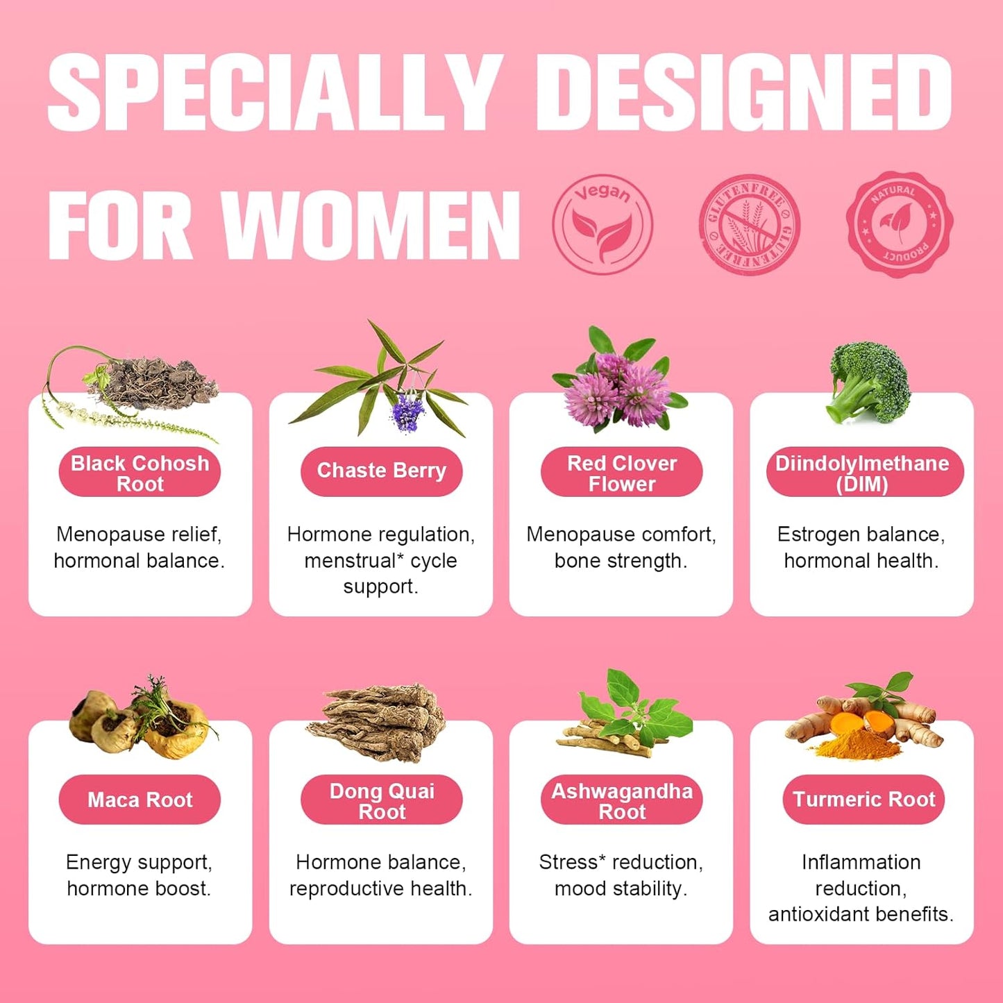 (2 Packs) 40-in-1 Menopause Supplements for Women, Multibenefit & Complete Black Cohosh for Hot Flashes, Night Sweats & Hormone Balance, w/ Probiotics, DIM, Vitex, Dong Quai, Red Clover and More