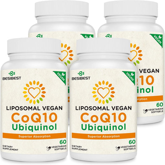 1000mg Liposomal CoQ10 Ubiquinol, 240 Vegan Softgels, High Absorption Ubiquinol CoQ10 Supplement, Active Antioxidant Form of Coenzyme Q10 for Heart Function & Energy Production