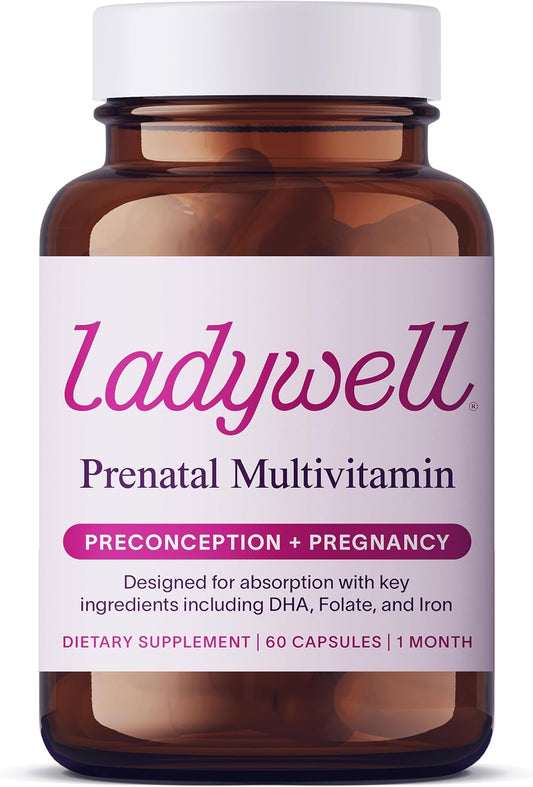 Prenatal Multivitamin | Conception, Pregnancy & Postpartum | Key Ingredients Including DHA, Folate & Iron | Expertly-Formulated & Tested | Designed for Absorption with Nausea Support, 60 Ct