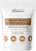 Creamy Peanut Butter Chocolate Protein Powder – 15 Servings | Grass-Fed Whey, Naturally Sweetened, No Gums or Fillers | Smooth Texture, Easy to Digest, Great for Shakes, Baking & Daily Protein Support
