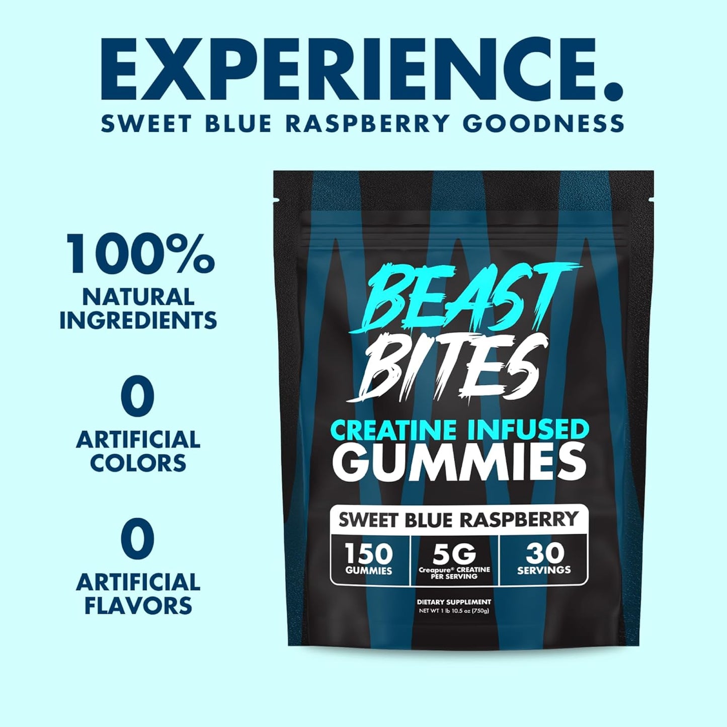 Creatine Infused Gummies - 5g Creapure Creatine Monohydrate Per Serving - NSF Certified for Sport - 30 Servings