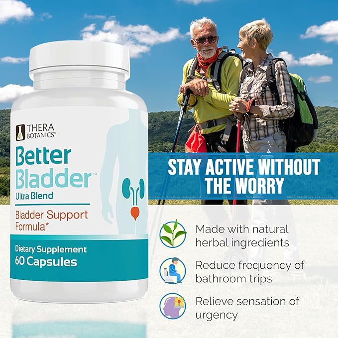 Better Bladder Ultra Control Supplement for Women & Men – Bladder Support Supplement Enhanced with Vitamin D3 to Help Reduce Urinary Leaks, Frequency & Urgency - 60 Count (1 Bottle)