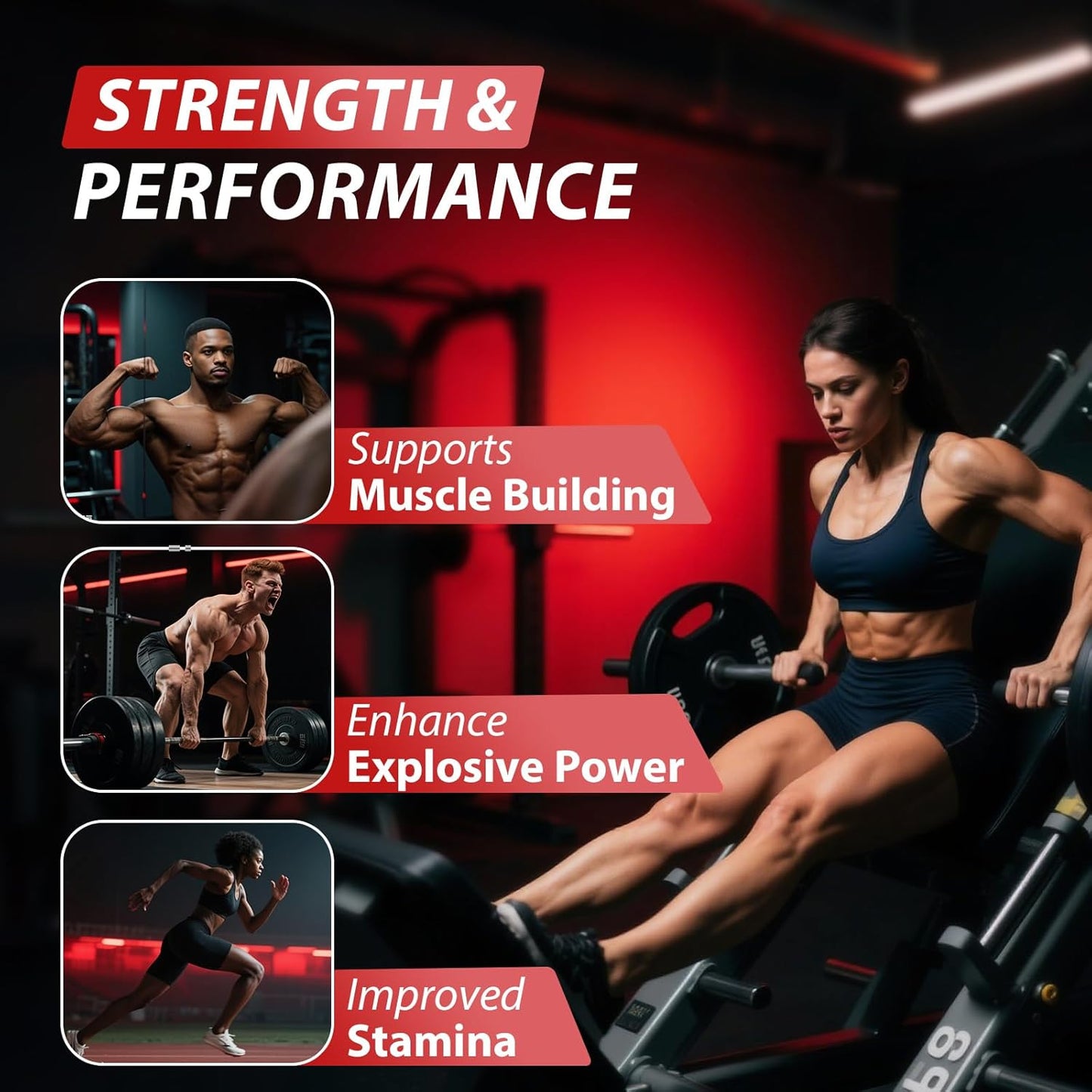 Creatine Monohydrate Gummies Complex 8500 MG for Men & Women, Creatine Monohydrate Supplement for Muscle Growth, Strength & Energy Support, Pre Workout Gummies 120 Count Raspberry Flavor