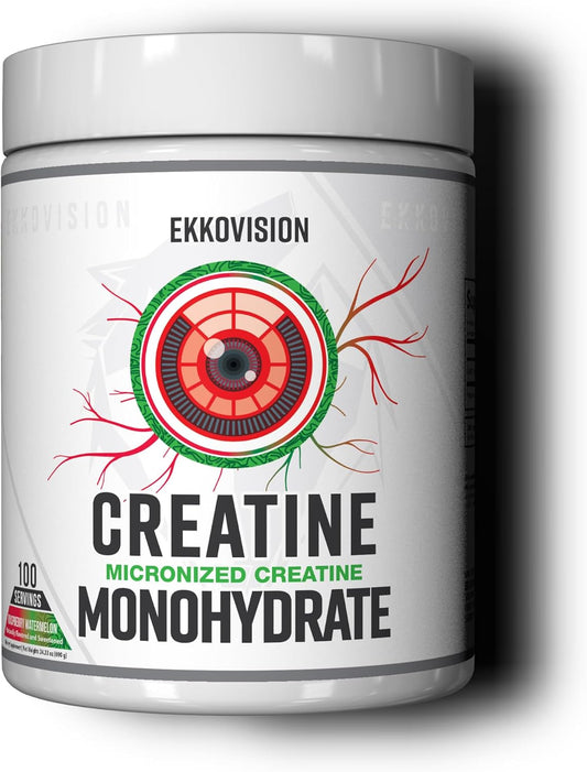 Creatine Monohydrate Powder, Micronized, Raspberry Watermelon, Pre & Post Workout Supplement for Men and Women, Energy Support, Easy to Mix in Shakes, Smoothies & Beverages, 100 Servings