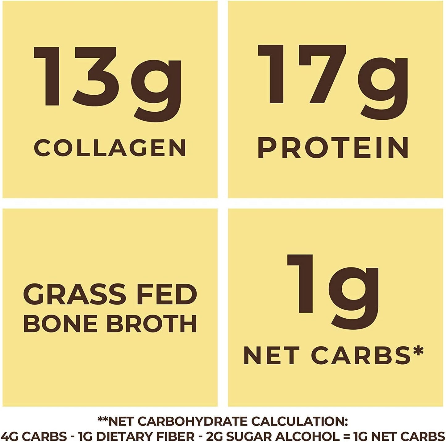 16oz Vanilla Bone Broth Protein Powder From Grass Fed Beef - Non-GMO Ingredients, Gut-Friendly, Low Carb Dairy Free Protein Powder - Natural Collagen Source For Joint Support - Keto Friendly