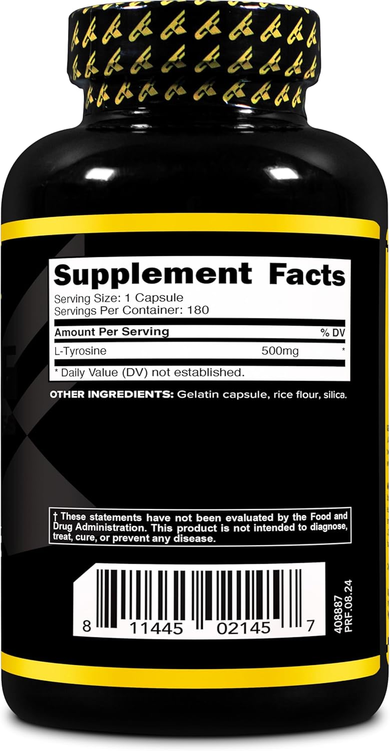 Primaforce L-Tyrosine Capsules 180 Capsules, 500 mg Per Serving