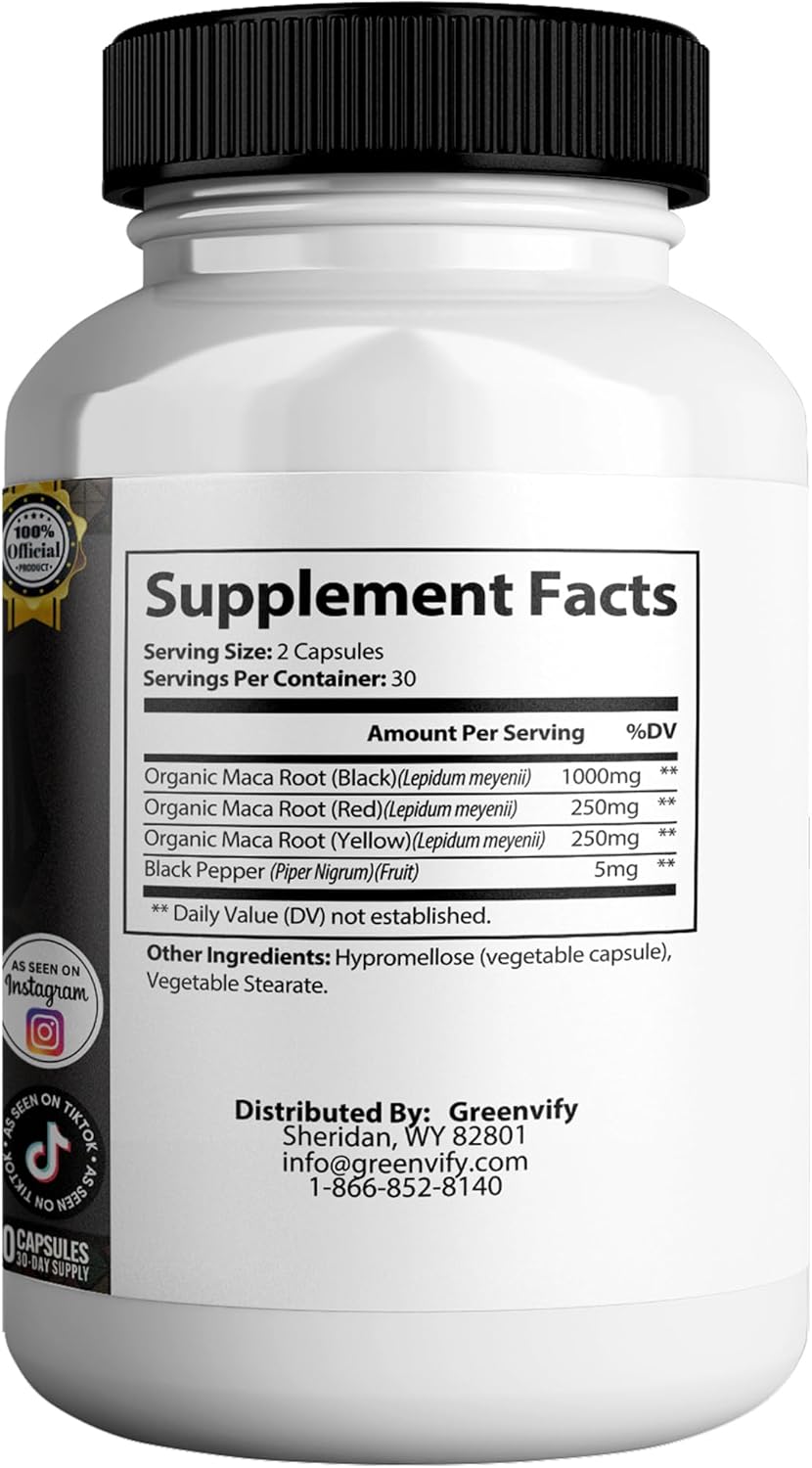 Primal Grow Pro Extra Strength Maca Root Complex, 1500mg, 60 Capsules, Vegan, Gluten Free, Non-GMO (1)