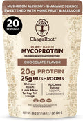 Mycoprotein Mushroom Protein Powder, Chocolate Flavor, 20g Plant Based Protein per Serving, Reishi, Chaga, Lions Mane, Shiitake, Turkey Tail, Vegan, Gluten Free, Coffee, Smoothies, 1.76 lb