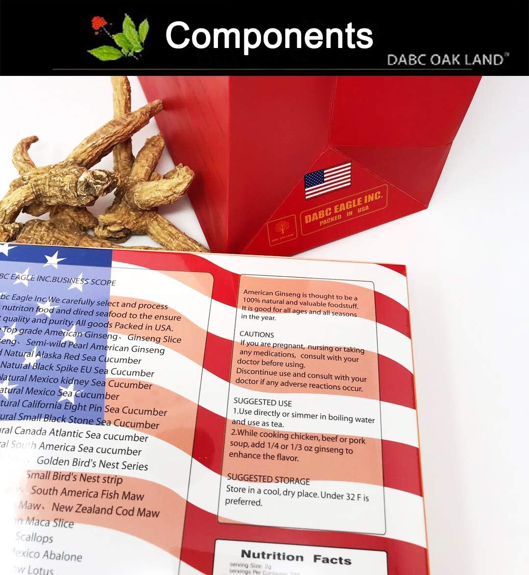 1LB=453g/Box American Ginseng,Hand-Selected Wisconsin Farmed Ginseng Root | Long Small |美国威斯康辛州 长枝西洋参 花旗参 礼盒装 |Cultivated Wisconsin American Ginseng WI 063# Box