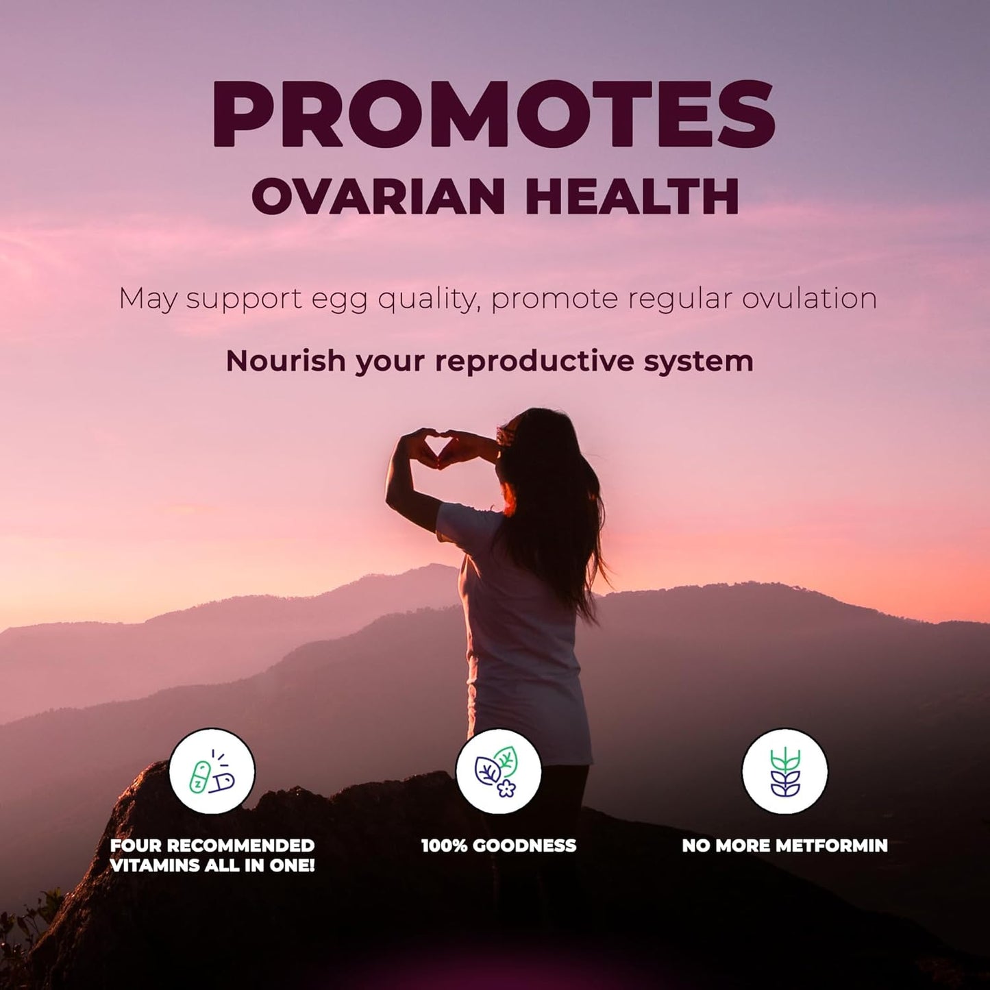 PolyC's Myo-Inositol & D-Chiro Inositol PCOS Supplement for Women 120 Capsules – Hormonal Imbalance, Fertility & Reproductive Wellness – Ovarian Hormone Stability, Menstrual Cycle Health with Folate