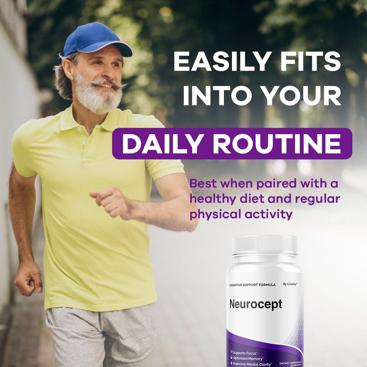 (3 Pack) Neurocept Brain Supplement Capsules - Official Neuro cept Brain & Memory Focus Support Advanced Formula, Neurocept Pills Daily Support for Overall Health & Wellness, 180 Capsules for 3 Months