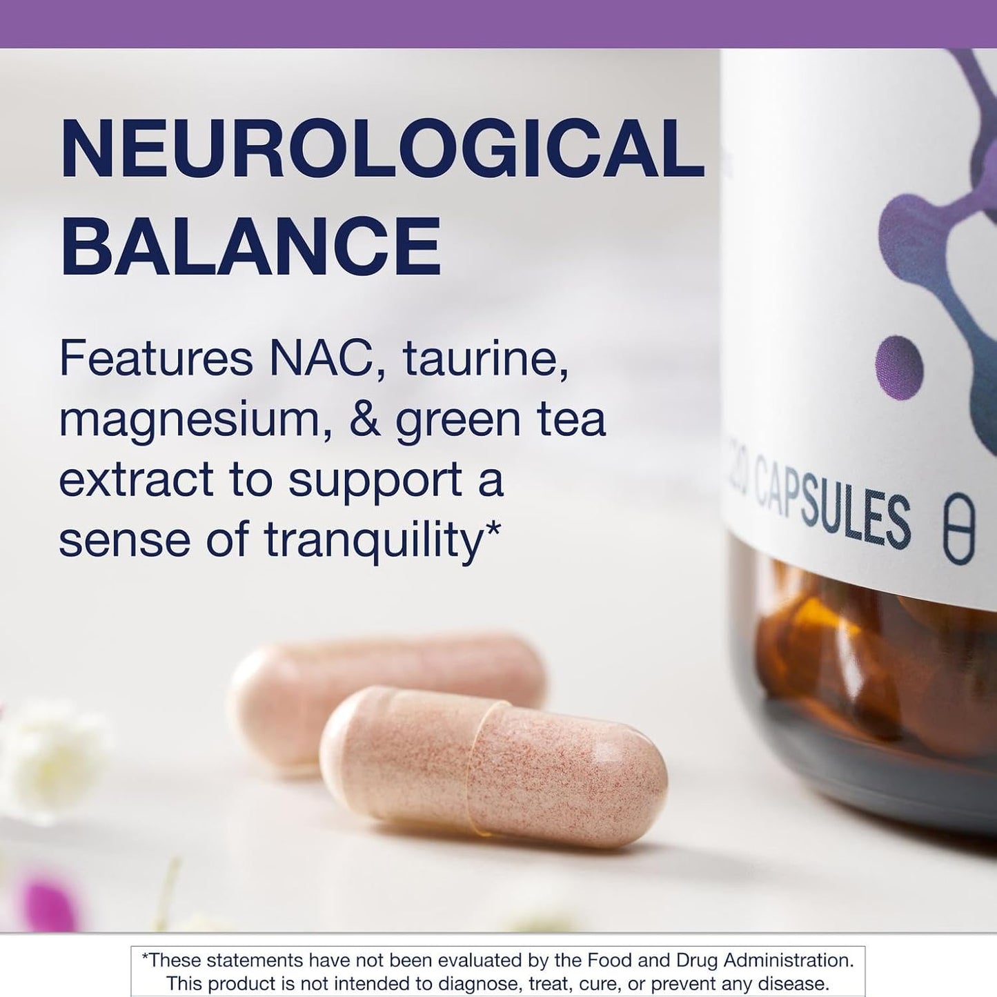 Metagenics Trancor, Glutamate & GABA Balance Supplement with NAC and Taurine to Help Promote Calmness - 120 Capsules, 60 Servings