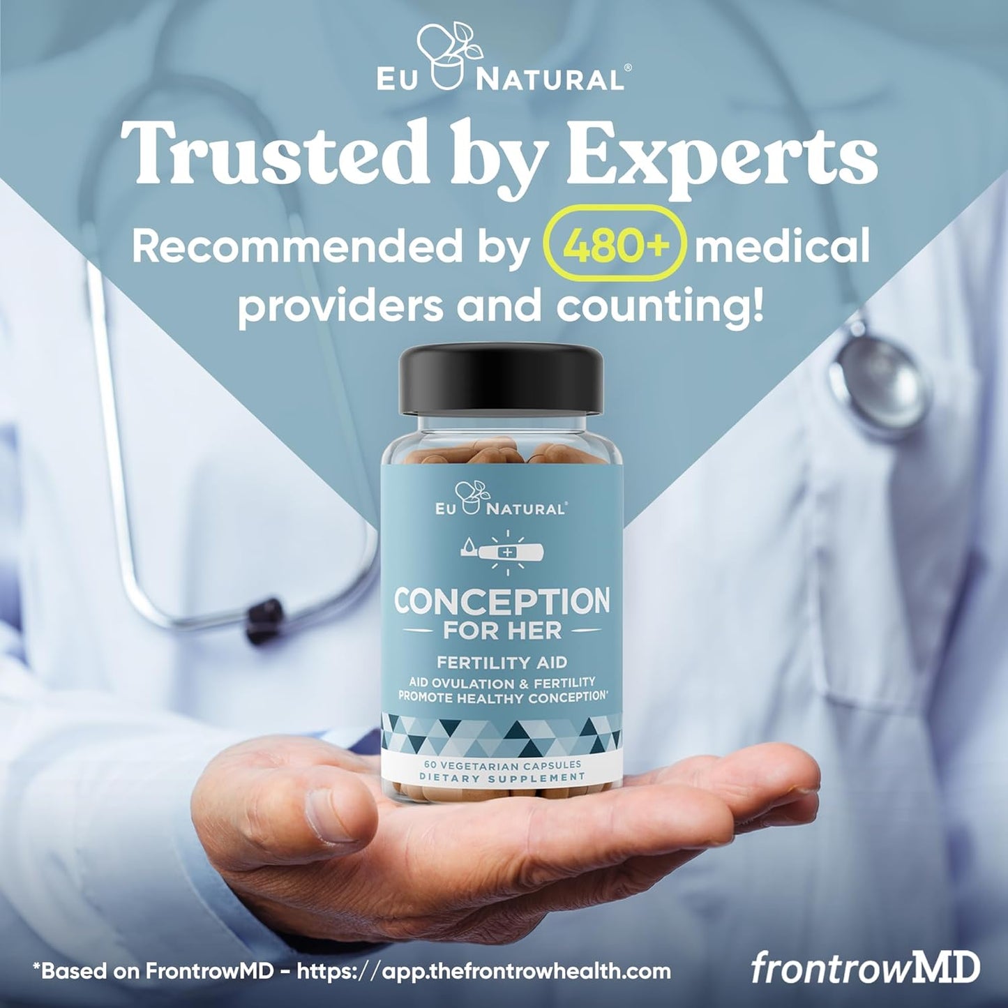 Conception for Her Capsules + Regulate MAX Myo-Inositol D-Chiro Inositol Powder - Fertility Support, Hormone Balance, Regulate Cycles - 60 Vegetarian Soft Capsules + 60 Servings Powder