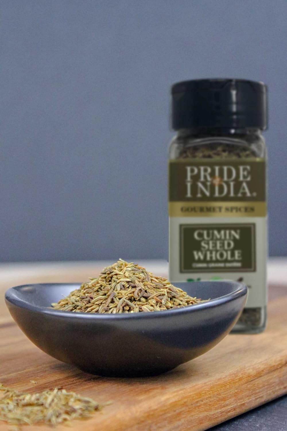 Pride of India – Cumin Seed Whole – Gourmet Indian Spice – Excellent for Culinary Uses – Fresh and Quality Seeds – Adds Flavor & Aroma – Easy to Use – 2 oz. Small Dual Sifter Bottle