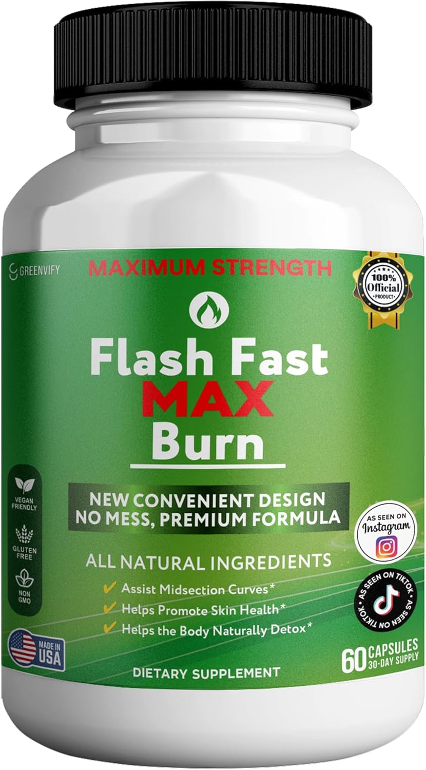 Flash Fast Max Supplement, 60 Capsules, All Natural Ingredients, Gluten Free, Non-GMO (1)