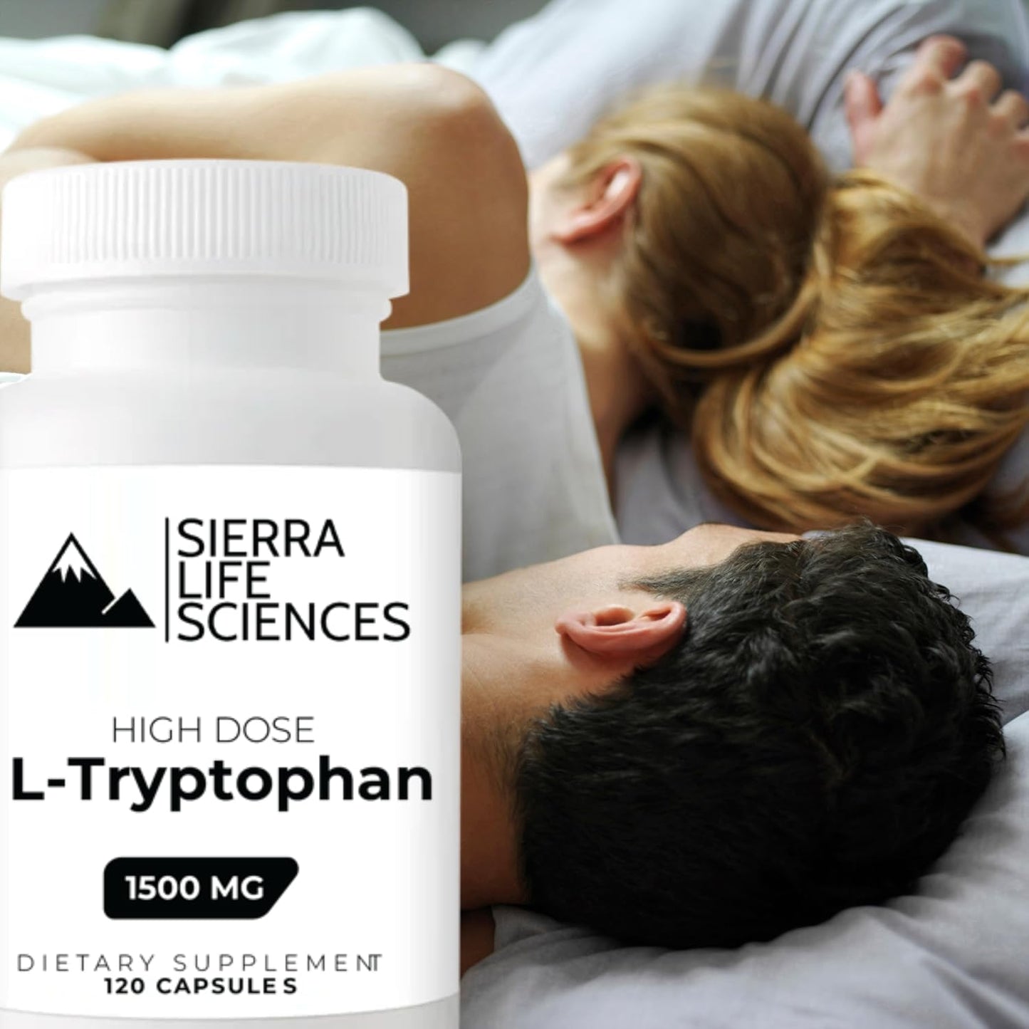 1500mg High Dose L-Tryptophan Max in Easy-to-Swallow Capsules | Gluten-Free, Non-GMO | 40 Servings (2-Pack)