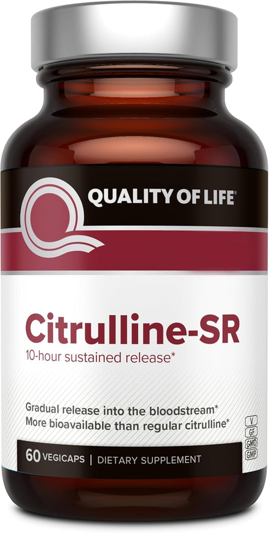 Quality of Life Citrulline-SR Sustained Release Matrix - Supports Healthy Aging & Circulation, 120 Vegetable Capsules