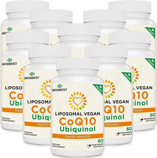 1000mg Liposomal CoQ10 Ubiquinol, 600 Vegan Softgels, High Absorption Ubiquinol CoQ10 Supplement, Active Antioxidant Form of Coenzyme Q10 for Heart Function & Energy Production