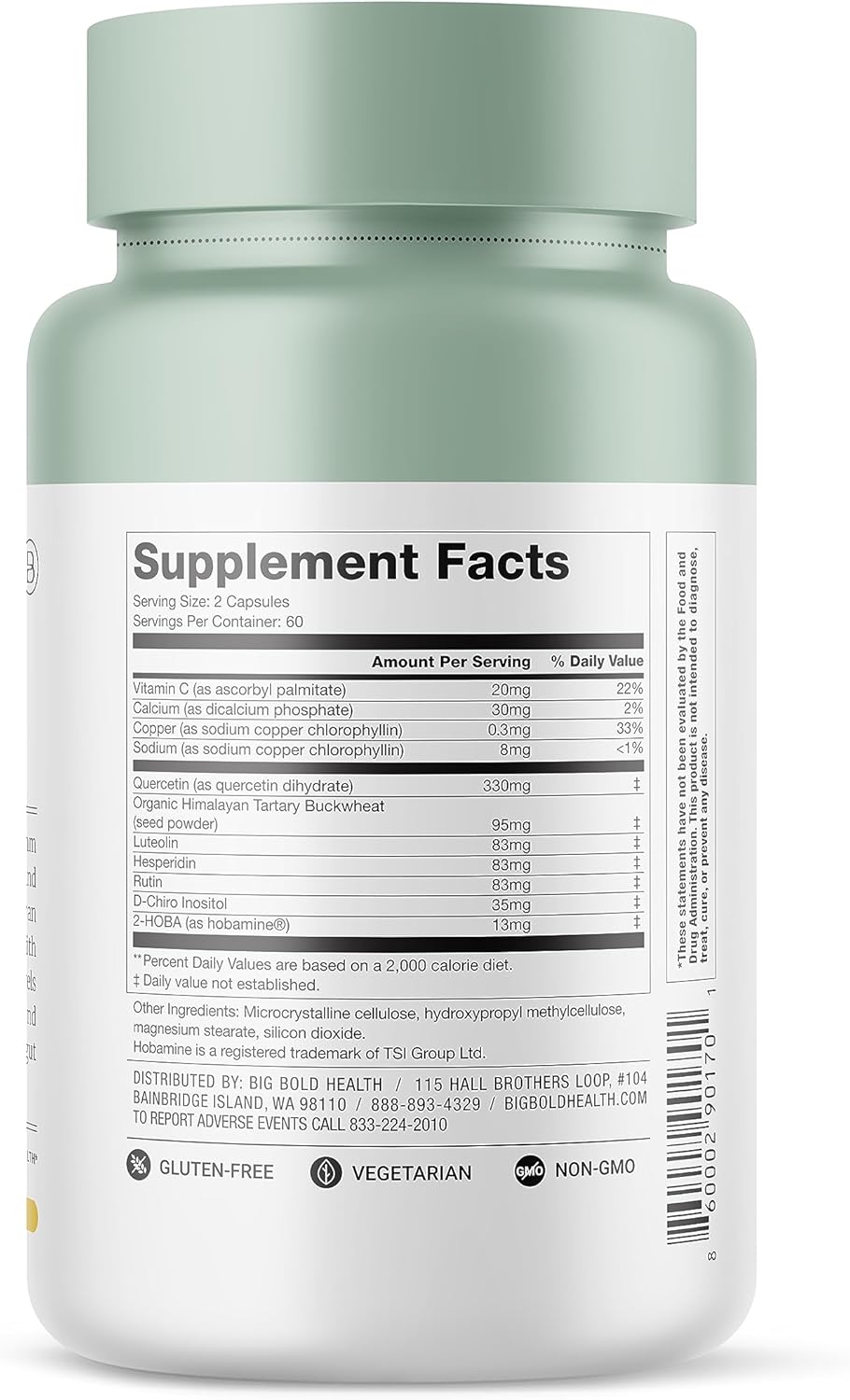 2 Month Supply - Big Bold Health HTB Rejuvenate - Immune Health Support Supplement - Himalayan Tartary Buckwheat Supplement for Immune Rejuvenation and Immune Support (120 Capsules)