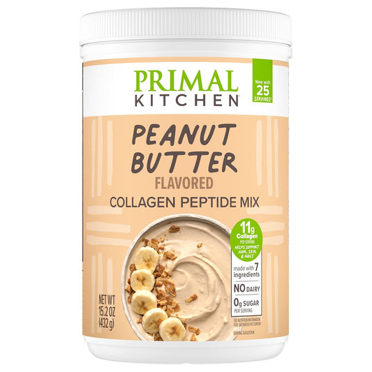 Primal Kitchen Peanut Butter Flavor Collagen Fuel® Drink Mix, Collagen Peptides, No Dairy, 14.3 Ounces