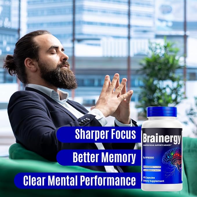 (2 Pack) Brainergy Capsules, Official Brainergy Supplement Pills with Natural Ingredients, Advanced Formula for Brain Health Support with Maximum Strength, Clarity & Focus (120 Capsules)