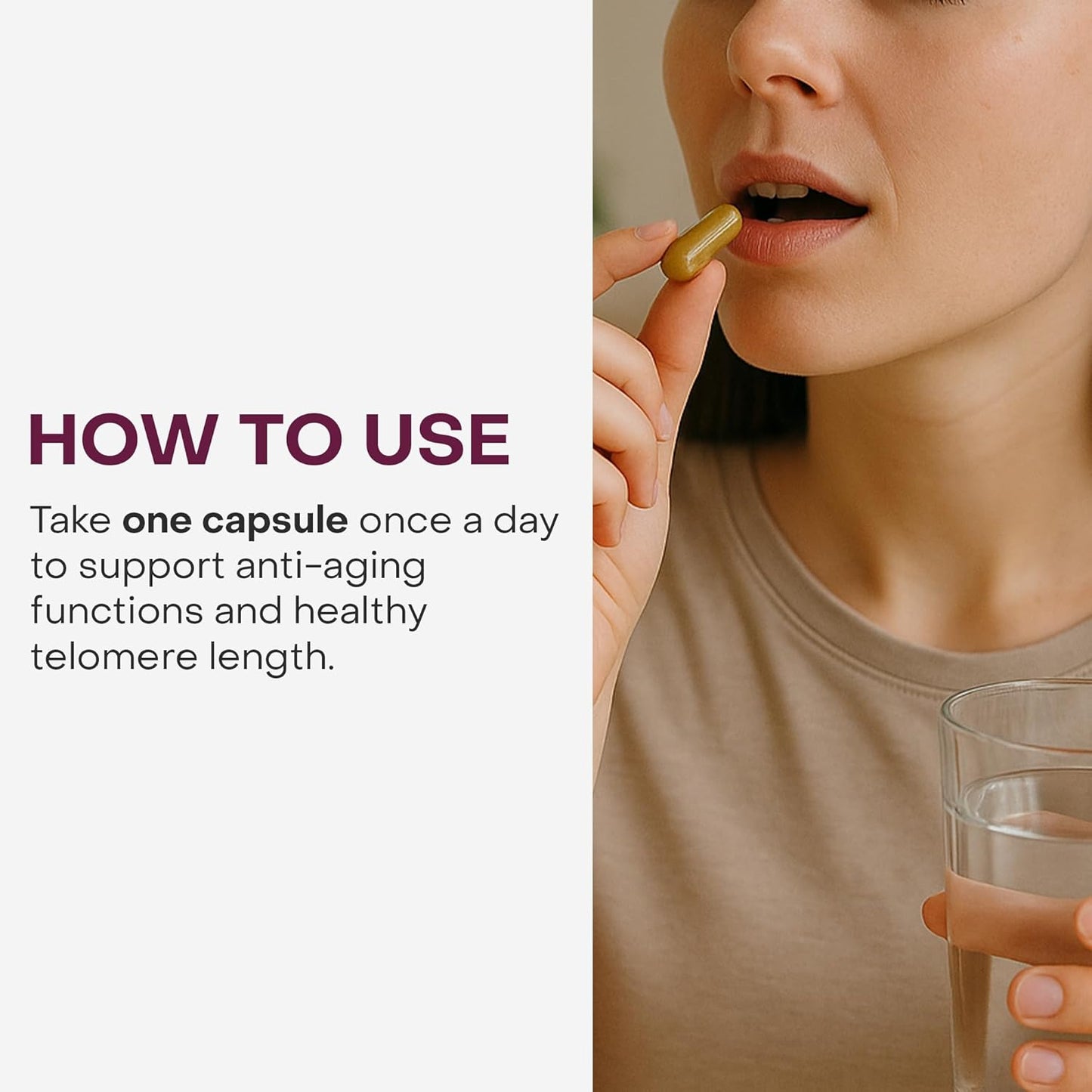 Healthycell Telomere Length Supplement - Anti-Aging Telomere Lengthening Supplements with Phytonutrients & Vitamins for Cellular Health - AC-11, Astragalus & Resveratrol - 30 Capsules